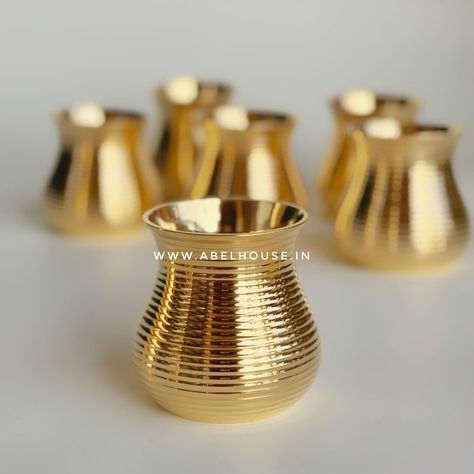 www.AbelHouse.in | Brass in Indian kitchen Indian Dinnerware, Brass Miniatures, Indian Kitchen Utensils, Puja Items, Royal Kitchen, Japanese Life, Crockery Design, Money Wallpaper Iphone, Bridal Anklet