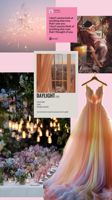 Taylor Swift Wedding Theme, Taylor Swift Themed Wedding, Daylight By Taylor Swift, Daylight Taylor Swift, Taylor Swift Wedding, Themed Wedding, Wedding Themes, Wedding Theme, Taylor Swift