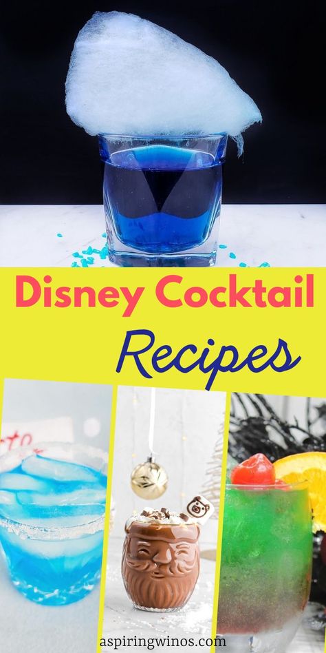 Cheers to the Happiest Cocktails on Earth: Disney Inspired Recipes | Disney Themed Cocktails | Cocktail Recipes | Disney Character Cocktail Recipes | Disney Movie Cocktail Recipes | Disney Theme Park Cocktail Recipes #Cocktails #Disney #DisneyCocktails #DisneyCocktailRecipes #DisneyThemedDrinks Disney Villains Cocktails, Moana Inspired Cocktails, Disney Themed Cocktails Recipes, Disney Cocktails Recipes, Disney Themed Cocktails, Disney Themed Drinks, Disney Inspired Cocktails, Disney Cocktails, Disney Inspired Recipes