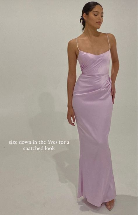 Lilac Dress Aesthetic Formal, Light Purple Silk Dress, Light Purple Satin Dress, Pink Silk Prom Dress, Light Purple Formal Dress, Lilac Silk Dress, Satin Dress Aesthetic, Lavender Silk Dress, Lavender Satin Dress