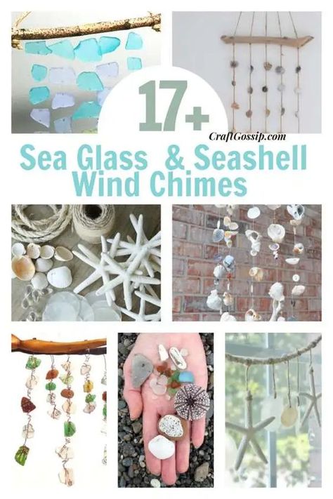 17 Wind Chimes You Can Make With Seashells And Sea Glass – Home and Garden Seashell Mobile, Windchimes Diy, Glass Windchimes, Seashell Wind Chimes, Make Wind Chimes, Wind Chimes Homemade, Shell Projects, Shell Wind Chimes, Wind Chimes Craft