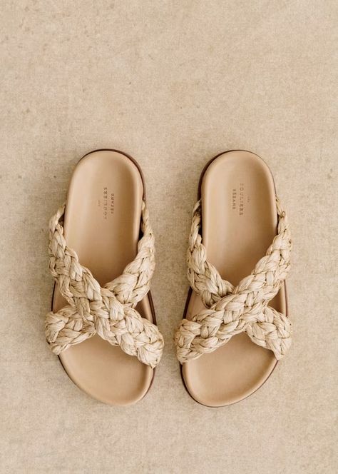 Eden Low Mules - Raffia Textile - Polyamide - Sézane Camel Outfit, Timeless Shoes, Shoes Boots Ankle, Flat Mules, Designer Sandals, Boots And Sneakers, Free Bag, Parisian Style, Mule