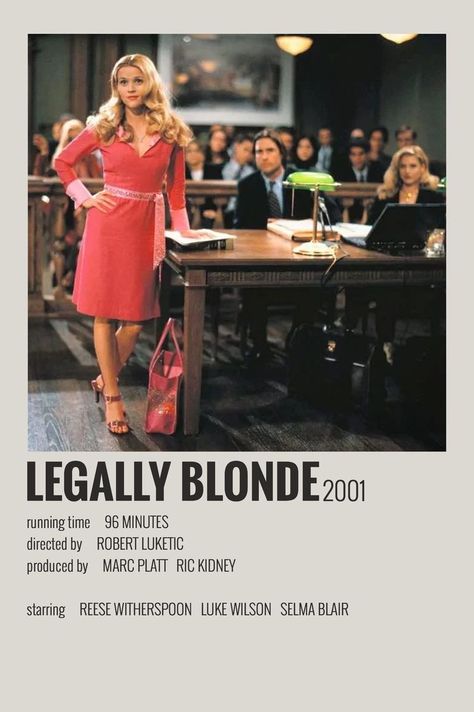 Legally Blonde Polaroid Poster, Legally Blonde Movie, Blonde Movie, Indie Movie Posters, Tv Posters, Beau Film, Filmy Vintage, Movie Wall, Iconic Movie Posters