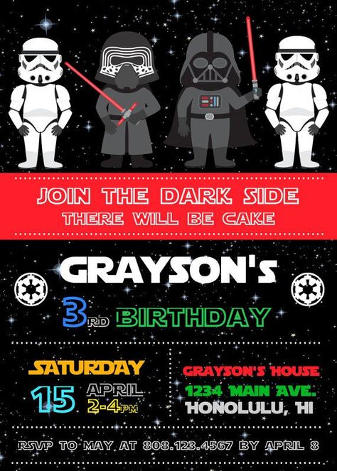 FREE Star Wars Birthday Invitations – FREE Printable Birthday Invitation Templates – Bagvania Starwars Printable, Star Wars Birthday Invitations, Star Wars Invitations Free, Lego Star Wars Party, Kids Invitation, Birthday Party Invitations Free, Star Wars Invitations, Star Wars Lego, Printable Star