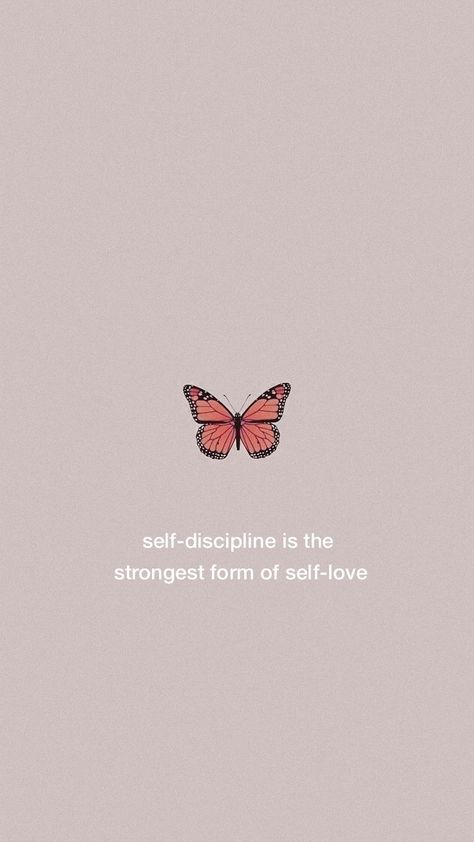 Butterfly Affirmation Wallpaper, Self Discipline Tattoo Ideas, Self Discipline Wallpaper Aesthetic, Butterfly Quote Wallpaper, Discipline Tattoo Ideas, Motivational Screensavers, Screensaver Quotes, Inspiring Wallpapers, Control Quotes