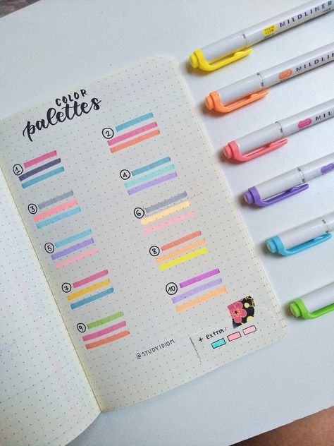 Mildliner Highlighters Aesthetic, Mildliner Highlighters, Colours That Go Together, Tombow Markers, Organization Bullet Journal, Zebra Mildliner, Book Cover Template, Notes Organization, Pretty Notes