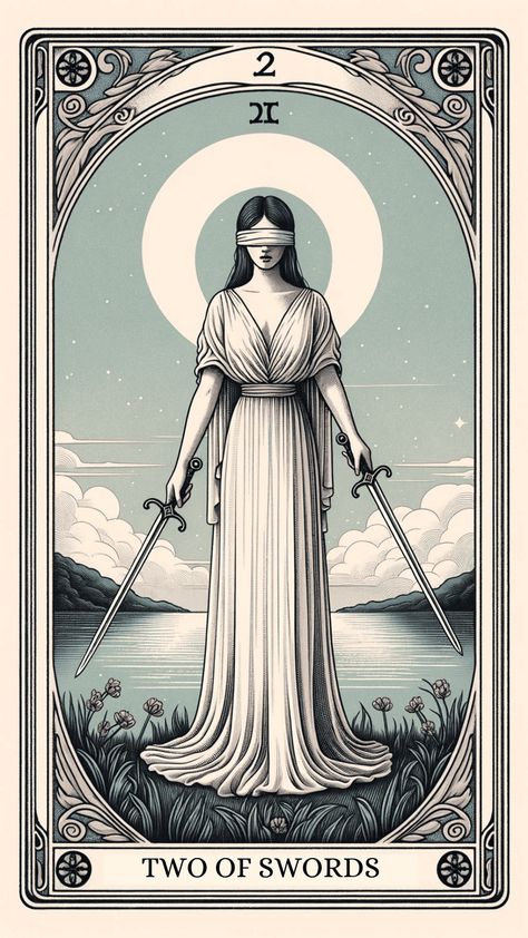 Unlock the secrets of the Two of Swords tarot card! Dive into its deep meanings, symbolism, and guidance for your life's journey. Explore now!https://centerspirited.com/tarot/two-of-swords-tarot-card-meaning/ Two Of Swords Tarot Card, Two Of Swords Tarot, Suit Of Swords, Two Of Swords, Arcana Tarot, Card Meanings, Swords Tarot, Tarot Book, Moonlit Sky