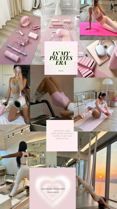 Pink Pilate Workout Aesthetic Collage Workout Aesthetic Collage, Pilates Poses, Prayer For Health, Cute Home Screens, Vision Board Goals, Cute Gym Outfits, Earthy Outfits, Baddie Tips, Affirmations For Happiness