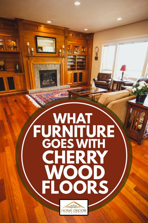 What Furniture Goes With Cherry Wood Floors? - Home Decor Bliss Red Wood Floor Kitchen Ideas, Brazilian Cherry Hardwood Flooring Living Room, Decorating With Red Hardwood Floors, Cherry Wood Floor Living Room Interior Design, Cherry Floors Dining Room, Cherry Red Floor Living Rooms, Cherry Floors Bedroom, Dark Cherry Wood Floors Living Room, Rugs For Cherry Wood Floors