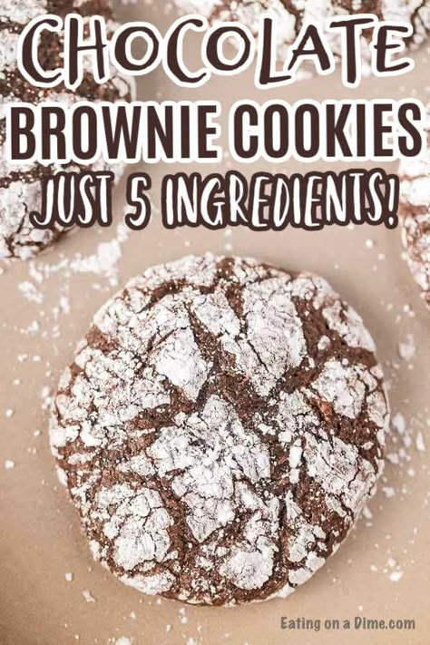 Brownie Mix Recipes, Crackle Cookies, Brownie Mix Cookies, Cake Box Cookies, Grasshopper Pie, Craving Sweets, Chocolate Brownie Cookies, Peppermint Brownies, Cookie Brownie Recipe