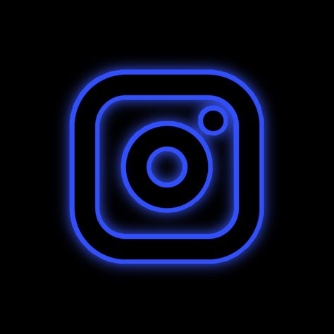 Insta Logo Aesthetic, Dark Blue App Icons Aesthetic Neon, Neon Blue Instagram Icon, Neon Blue Phone Icon, Neon Blue Camera Icon, Neon Blue Message Icon, Blue App Icon, Black And Blue Wallpaper, Blue Background Wallpapers