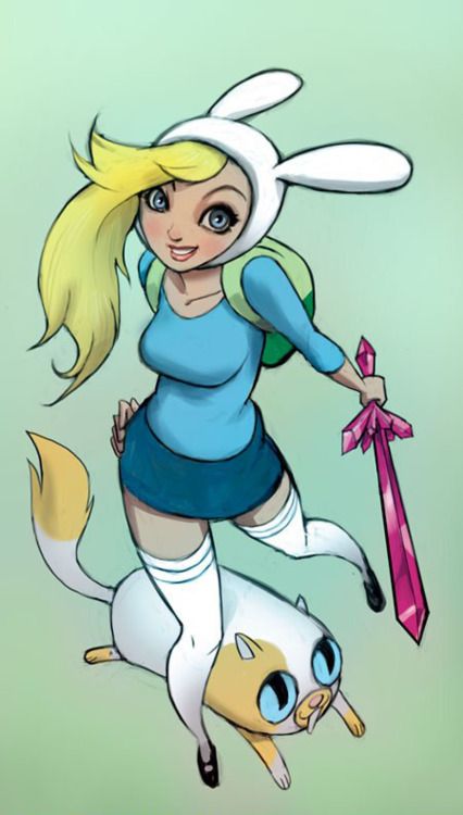 Fionna from Adventure Time! Fionna The Human, Fiona And Cake, Adventure Time Girls, Adventure Time Fionna, Jake The Dog, Fionna And Cake, Marshall Lee, Adventure Time Finn, Finn The Human