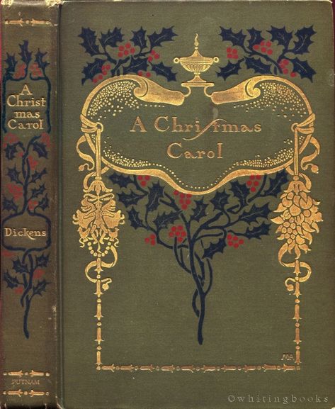 A Christmas Carol, by Charles Dickens. G.P. Putnam's Sons, NY, 1900. Binding designed by Margaret Armstrong. Dickens Christmas Carol, Christmas Carol Charles Dickens, Christmas Carol Book, Charles Dickens Books, Charles Dickens Christmas, Christmas Barbie, A Christmas Carol, Vintage Book Covers, Beautiful Book Covers