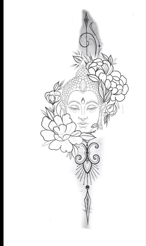 Thai Sleeve Tattoo Design, Buddha Tattoo Thigh, Thai Elephant Tattoo Design, Buddha Back Tattoo Women, Asian Arm Tattoos For Women, Female Buddha Tattoo Goddesses, Buddha Sleeve Tattoo Women, Buddha Tattoos For Women, Asian Inspired Tattoos For Women