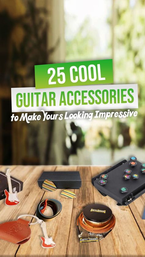 The most well-known guitars are acoustic and electric. Each type of guitar serves a different purpose, as do the various accessories that can be used with it. Because you may own one or both of them, we have compiled a list of 25 cool guitar accessories that will undoubtedly make either your acoustic or electric guitar look extra impressive. Guitar Accessories Gifts, Guitar Gifts For Him, Bass Guitar Accessories, Guitar Gadgets, Acoustic Guitar Accessories, Electric Guitar Accessories, Guitar Exercises, Guitar Fretboard, Types Of Guitar