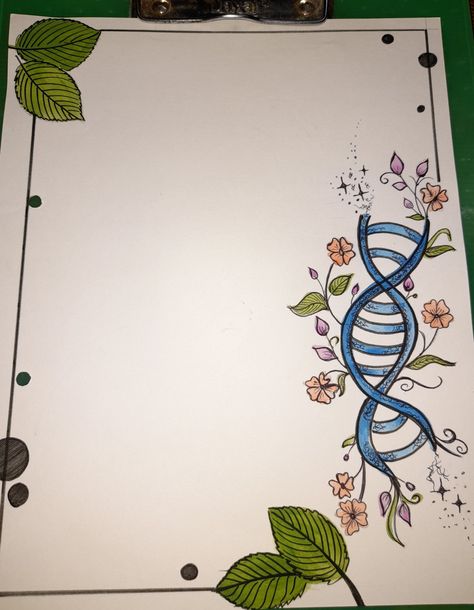 Border Ideas For Biology Project, Aesthetic Topic Ideas, Biology Page Borders, Biology Project Work Front Page Design, Bio Project Border Design, Bio Assignment Front Page, Surdas Drawing, Biomolecules Drawing, Biology Related Drawings