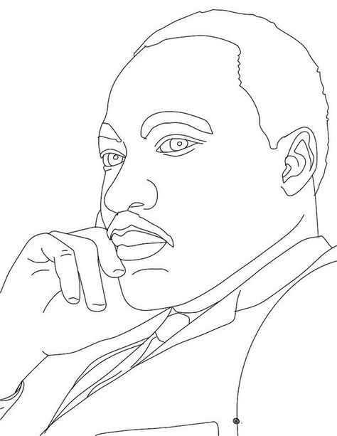 Easy Mlk Coloring Sheet Martin Luther King Coloring Pages, Martin Luther King Pictures, Martin Luther King Art, Martin Luther King Jr Crafts, Martin Luther King Activities, Martin King, King Drawing, People Coloring Pages, Cesar Chavez