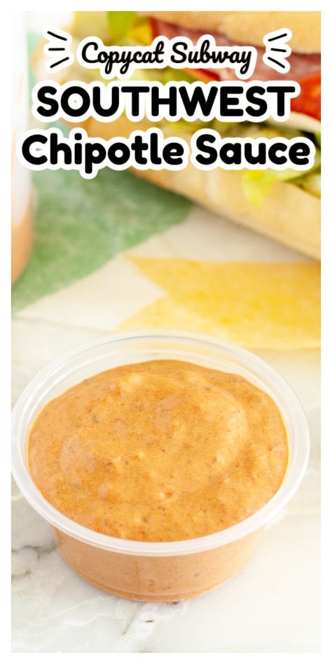 Subway Southwest Chipotle Sauce, Subway Chipotle Sauce, Southwest Sauce Recipe, Spanish Sauce Recipe, Subway Chipotle Southwest Sauce, Chipotle Southwest Sauce, Chipotle Sauce Recipe, Southwest Sauce, Dried Chili Peppers