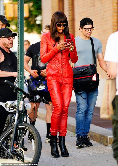 Red Jumpsuits Outfit, Making The Cut, Leather Jumpsuit, Streets Of New York, Ladies Gents, Jumpsuit Outfit, Jumpsuit Pattern, Jumpsuit Summer, Red Jumpsuit