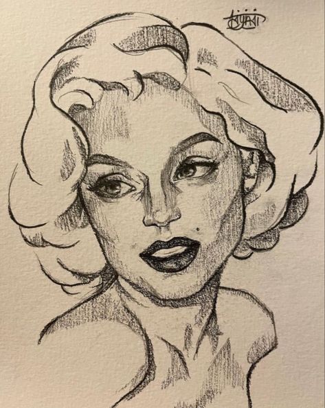 Marlyne Monro Drawings, Draw Famous People, Celeb Sketches, Marilyn Monroe Sketch, Marilyn Monroe Fan Art, Marilyn Monroe Drawing, Happy Birthday Drawings, Figure Sketches, People Drawings