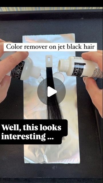 behindthechair.com on Instagram: "* Well, this looks interesting 🤔 ... 

color remover on jet black coloured hair 🎥 Repost by  @garo_terzian ❤️ w/ #coloroops (???) have y'all heard of it? 

——

 hair, haircolor, colorcorrection 

#color #hairhacks #colorremover #haircolorremover #haircolor #haircolor #haircolorist #viralhairtrend #btcgaro_terzian" Faded Black Hair Dye, Hair Dye Removal From Hair, How To Strip Color From Hair, Removing Hair Dye From Hair, Color Remover Hair Before And After, Diy Grey Hair Dye At Home, How To Remove Hair Color From Hair, Hair Color Remover Diy, Black Coloured Hair