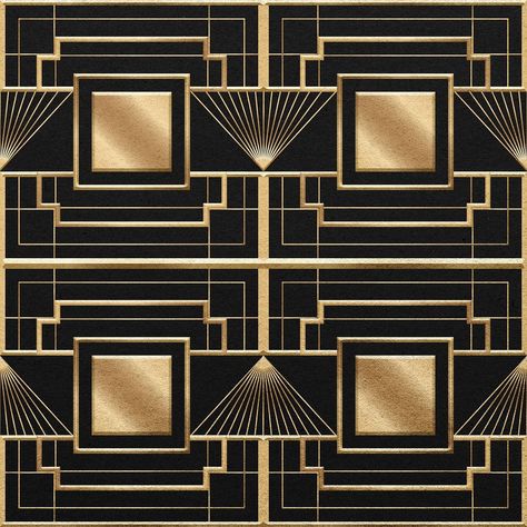 Gold square art deco patterns on dark background | free image by rawpixel.com / Tang Art Deco Square Pattern, Art Deco Repeat Pattern, Brown Art Deco Wallpaper, Art Deco Wallpaper Gatsby, Art Deco Vector, Gold Foil Art Deco Wallpaper, Art Deco Background, Golden Background, Art Deco Bar