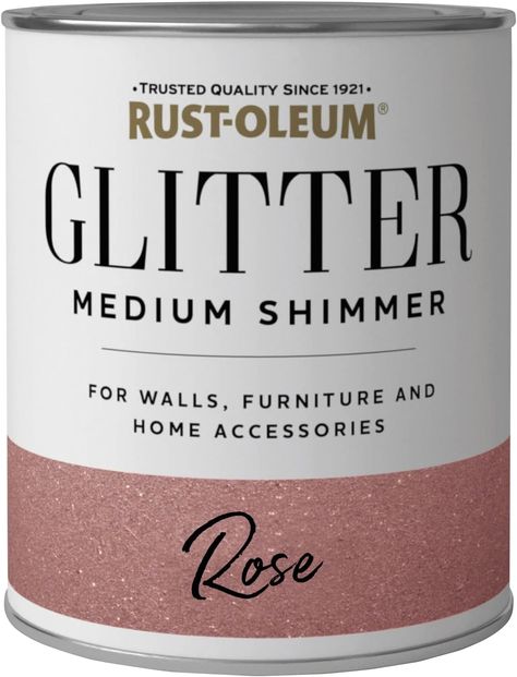 Rose Interior, Shimmer Rose, Gold Taps, Glitter Rosa, Old Vases, Glitter Wall, White Spirit, Glitter Roses, Rust Oleum