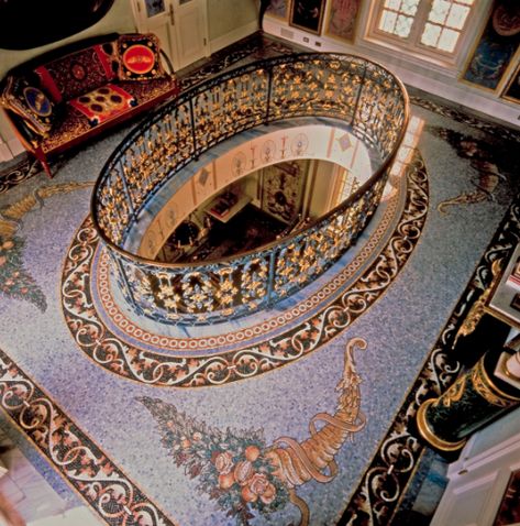 The Villa - Casa Casuarina - Picture gallery Water Jet Marble, Blue Mix Color, Casa Casuarina, Marble Medallion, Versace Mansion, Natural Floor, Villa Home, Agua Natural, Hall Flooring