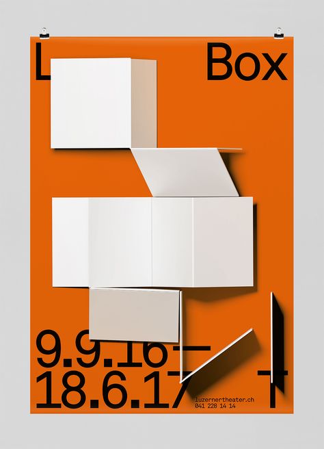 Poster Picks: 5 (or 10) of the Best from Swiss Design Kings Studio FeixenEye on Design | Eye on Design Studio Feixen, Bauhaus Posters, Box Poster, 3d Poster, Typography Images, Property Design, Swiss Design, Theatre Design, Type Posters