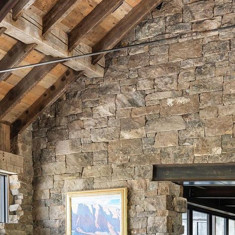 JLF Architects on Instagram: "For this Park City mountain modern house, stone masons constructed two-foot-thick Montana moss rock walls then strategically deconstructed sections as they might have crumbled over time, creating the appearance of historical remnants that have existed on the land for a century. . . . #architecturephotography @lucycall @bigdsignature #bigdsignature @natashawallisdesign #designbuild #customhomebuilder #customhomes #designmatters #jlfarchitects #mountainmodern #diningroom #roomwithaview #parkcity #stonework #mountainmodern #utahhomes" Moss Rock Wall, Stone Types, Park City Mountain, Rock Walls, Mountain Modern, Rock Wall, Stone Work, Custom Home Builders, Park City