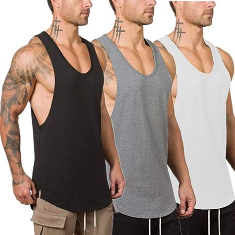 Gym Tank Tops Men, Fitness T Shirts, Stringer Tank Top, Sixpack Workout, Gym Vests, White Gym, Bodybuilding T Shirts, Gym Workouts For Men, Tops Men