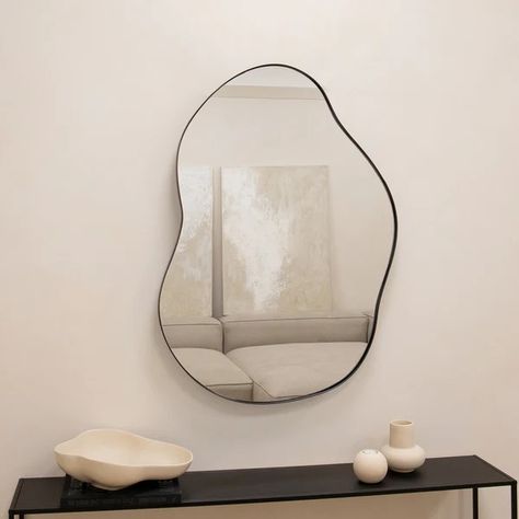 Best Selling Mirrors & Furniture | William Wood | Free UK Delivery Arch Mirror Bathroom, Squiggly Mirror, Pond Mirror, Extra Large Mirrors, Minimalist Window, Irregular Mirror, Profile Frame, Hm Home, Pond Design