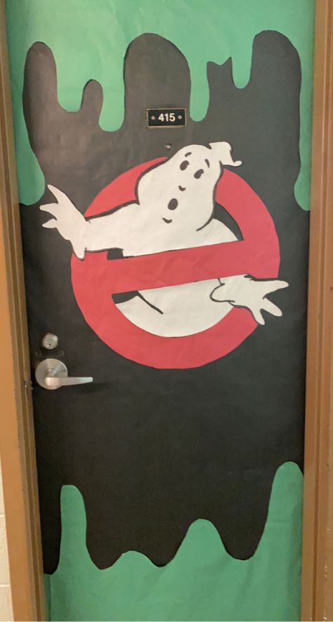 Ghostbusters Door Decorations Classroom, Ghost Busters Door Decorations Classroom, Ghost Busters Door Decorations, Ghost Buster Door Decoration, Ghostbusters Classroom Door, Halloween Classroom Door Decorations Ideas, Ghostbusters Door Decorations, Scream Door Decoration, Office Halloween Themes