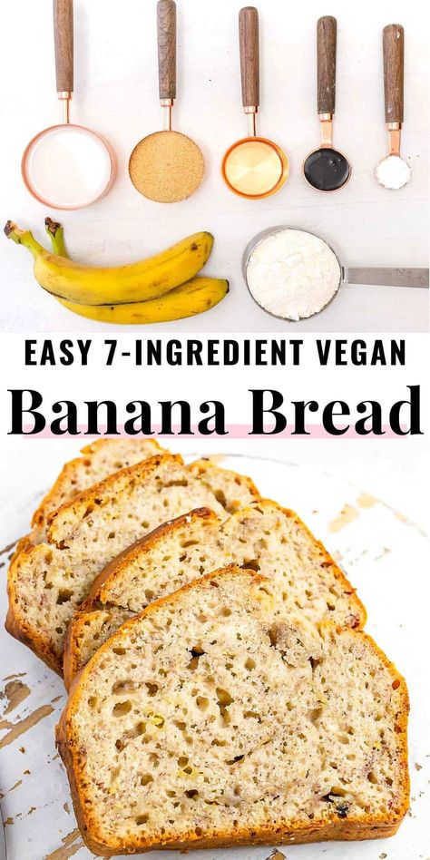 Best Vegan Banana Bread, Vegan Banana Bread Easy, Whole Wheat Banana Bread, Vegan Banana Bread Recipe, Vegan Bread Recipe, Vegan Baking Recipes, Vegan Banana Bread, Desserts Vegan, Vegan Bread