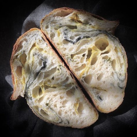 @mybread47 on Instagram‎: "Sourdough bread with turmeric and charcoal powder 75% hydration #sourdough #sourdoughbread #sourdoughart #sourdougbread #sourdoughstarter #sourdoughbaking #sourdoughscoring #sourdoughbreads #sourdoughbaker #sourdoughbakery #bread #breadmaking #breadbaking #breadbosses #breadporn #homebaking #homebaker #baker #bakery #نان #نان_صبحانه #نان_حجیم #نان_خمیر_ترش #خمیرترش"‎ Charcoal Powder, Sourdough Baking, Sourdough Starter, Sourdough Bread, Diy Fashion, Bread, On Instagram, Quick Saves, Instagram