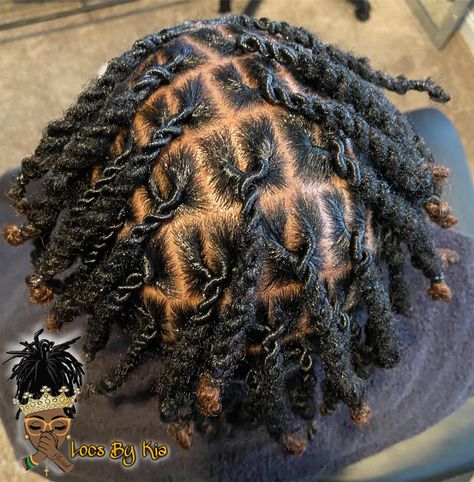 Two Strand Dreads Locs Men, Dreads Retwist Men, Two Strand Retwist Locs, Retwist Two Strand Twist, Loc Styles For Men Short, Retwist Locs Style Men, Starter Locs Men, Retwist Locs Style, Male Locs