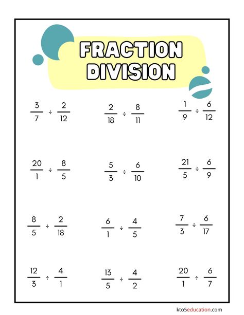 Division Fractions Worksheets, Division Of Fractions Worksheet, Grade 5 Math Worksheets Fractions, Fractions Worksheets Grade 5, Fraction Division, Mixed Fractions Worksheets, Division Of Fractions, Fraction Worksheet, Dividing Fractions Worksheets