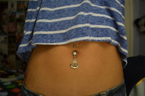 Hip Piercings, Anchor Piercing, Bellybutton Piercings, Belly Button Piercing Jewelry, Cute Piercings, Navel Piercing, Button Rings, Belly Piercing, Belly Button Piercing