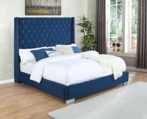 Upholstered Bedroom Set, Tufted Upholstered Bed, Velvet Upholstered Bed, Grey Linen Bedding, Box Spring Bed, Standard Bed, Fabric Bed, Blue Bedding, Upholstered Bed