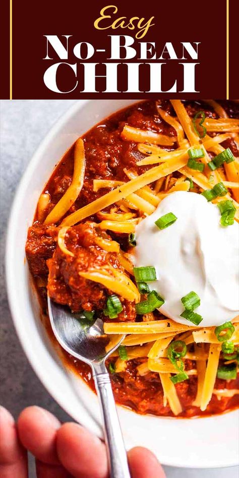 No Bean Beef Chili, Texas Chilli No Beans, Chilli No Beans, Texas Chili Recipe No Beans, Cheap Chili, Easy Texas Chili Recipe, Texas Chilli, Chili With No Beans, Veg Keto