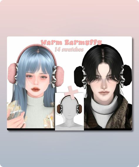 Sims 4 Warm Earmuffs New Mesh. ALL Lods. 14 Swatches. Revision: 3 Filesize: 2 MB Recoloring Allowed: See TOU on my profile page Polycount LOD 0 (highest): 5K Author: LIN_DIAN #sims #accessories #sims4cc #gaming #sims4 Sims 4 Lin Dian, Sims 4 Cc Earmuffs, Sims 4 Accessories Cc, Sims Accessories, Sims 4 Cc Download, Fur Accessories, Sims 4 Cc Mods, Profile Page, The Vault