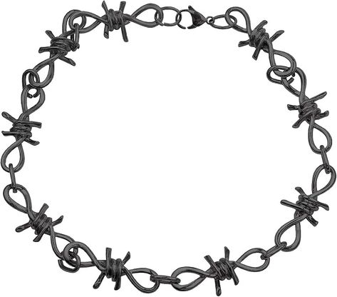 Amazon.com: Unisex Gothic Barbed Wire Necklace - 20inches Gothic Jewelry Silver Barbed Wire Thorns Choker Chain Necklaces Punk Accessories Gifts for Women Men: Clothing, Shoes & Jewelry Barbed Wire Jewelry, Black Gothic Jewelry, Barbed Wire Necklace, Punk Accessories, Choker Chain, Punk Jewelry, Wire Necklace, Barbed Wire, Chain Choker Necklace