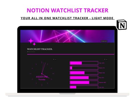 Notion Watchlist, Notion Dashboard Template, Notion Template Aesthetic, Aesthetic Notion Template, Notion Dashboard, Template Notion, Aesthetic Notion, Notion Planner, Notion Templates