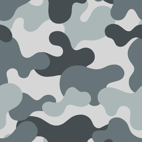 Vector grey military camouflage vector s... | Premium Vector #Freepik #vector #camouflage #camouflage-pattern #camouflage-background #camo Camo Print Pattern, Camo Stencil, Camouflage Art, Snow Camouflage, Snow Tattoo, Camouflage Pattern Design, Camouflage Background, Sick Drawings, Livery Design