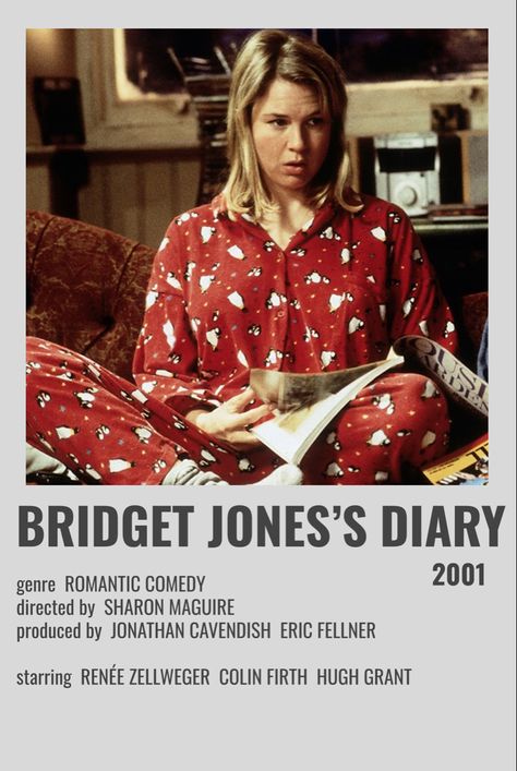 Bridget Jones Diary Movie, Bridget Jones Movies, Bridget Jones's Diary, Diary Movie, Bridget Jones Diary, Movie Card, Girly Movies, Film Posters Minimalist, Renee Zellweger