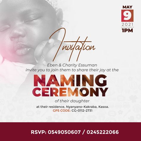 Naming Ceremony Flyer Design, Child Dedication Flyer Design, Brochure Design Samples, Event Poster Design Inspiration, Business Card Design Black, Christian Graphic Design, Baby Naming, Church Media Design, Floral Logo Design