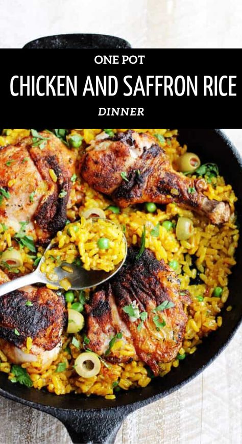 Chicken And Saffron Rice Recipes, Cooking With Saffron Threads, Saffron Rice Instant Pot, Recipes That Use Saffron, Saffron Chicken Recipe, Cooking With Saffron, Saffron Chicken And Rice, Recipes With Saffron Threads, Saffron Rice Recipes