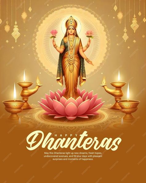 Happy Dhanteras and Dhanatrayodashi with Diwali celebration Social Media Post Template Banner | Premium AI-generated PSD Dhanteras Post, Good Morning Inspirational Images, Platter Ideas, Gayatri Mantra, Happy Dhanteras, Social Media Post Template, Baby Krishna, Diwali Wishes, Diwali Celebration