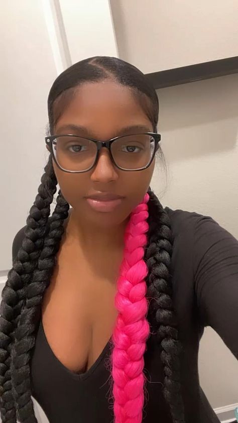 Sleek Braided Ponytail, Two Ponytails, Double Ponytail, Short Box Braids Hairstyles, Pretty Braids, Short Box Braids, Edges Hair, Cute Box Braids Hairstyles, Braided Hairstyles For Teens