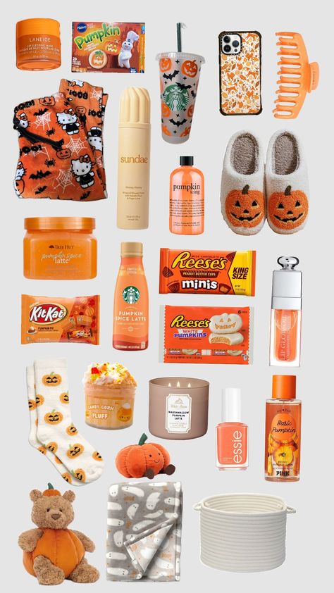 Boo Basket Ideas For Best Friend, Halloween Preppy, Pumpkin Fluff, Halloween Sleepover, Fall Gift Baskets, Halloween Gift Baskets, Cheap Halloween Decorations, Halloween Decoration Ideas, Holiday Baskets